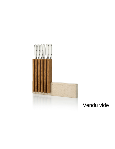 Arcos Petra handgefertigter leerer Block aus Stein und Holz 28x36,4x7,8cm