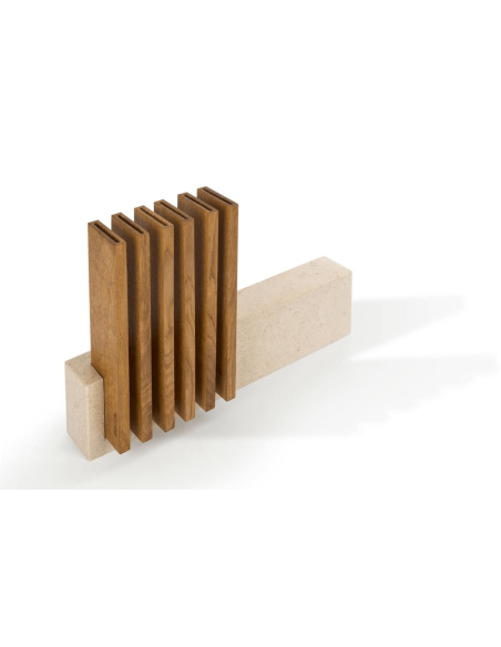 Arcos Petra bloque de piedra y madera 28x36.4x7.8cm