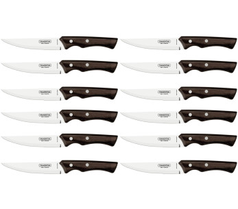 Tramontina Jumbo Steakmesser Set , 12 tlg. mit Wellenschliff