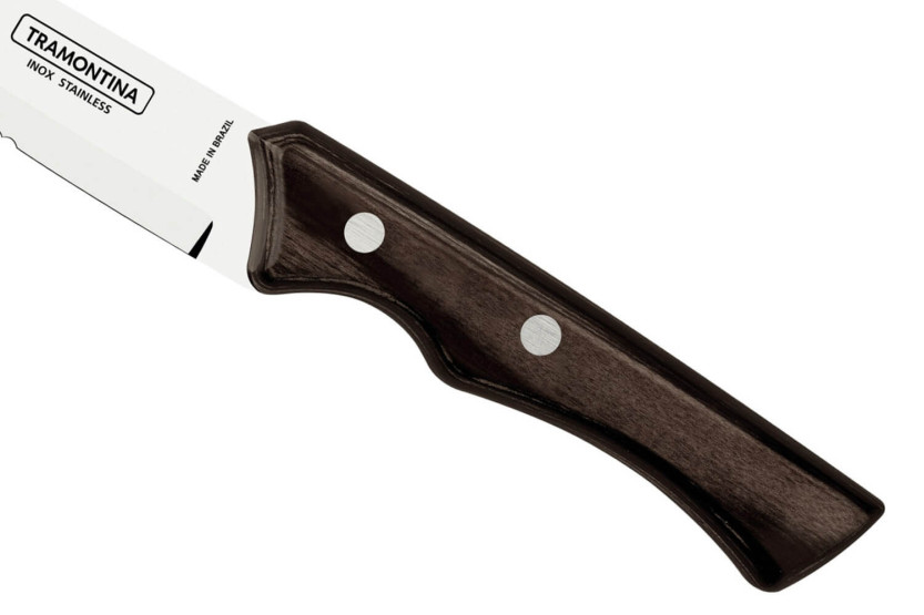 Sett med 12 Tramontina Jumbo biffkniver med takket blad