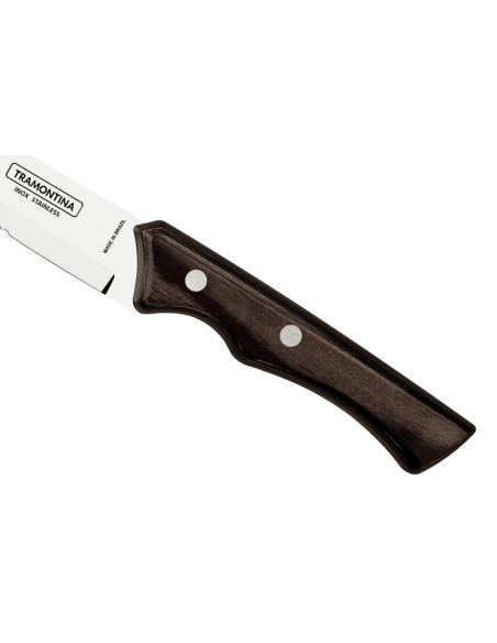 Sett med 12 Tramontina Jumbo biffkniver med takket blad