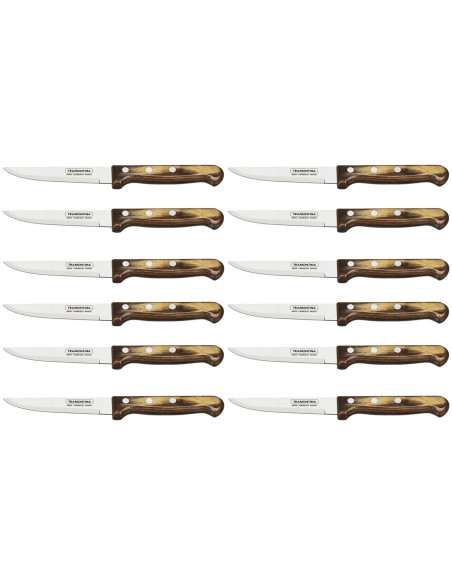 Tramontina Gaucho Steakmesserset 12-teilig mit glatter Klinge