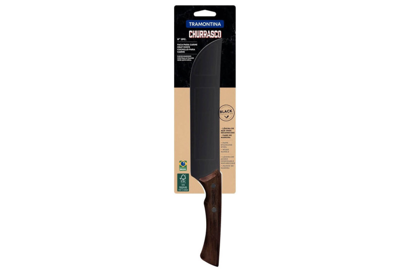 Tramontina Churrasco köttkniv, svart blad