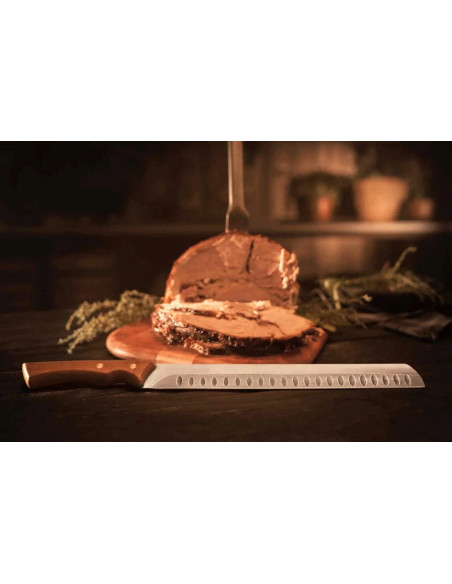 Tramontina Churrasco ham knife with black with granton edgeblade