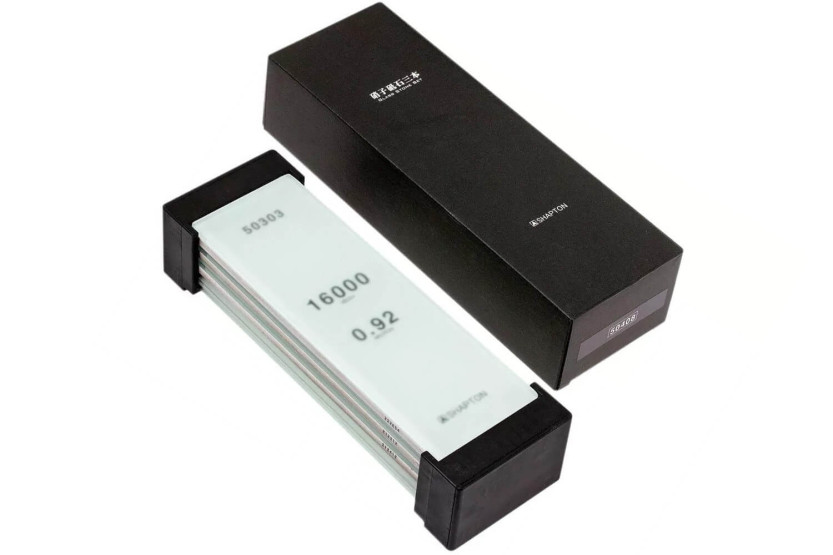 Set van 3 Japanse slijpstenen Shapton Glass Stone 50408 korrel 500, 2000 en 16000 + houder