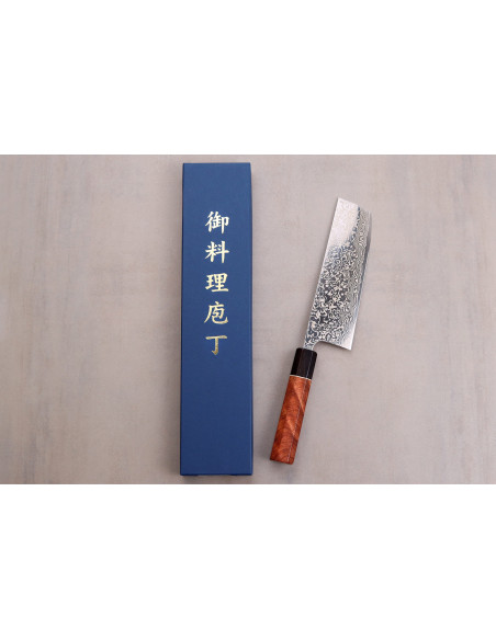 nakiri mes 16,5cm Japonais artisanaal Masashi Yamamoto SLD damas