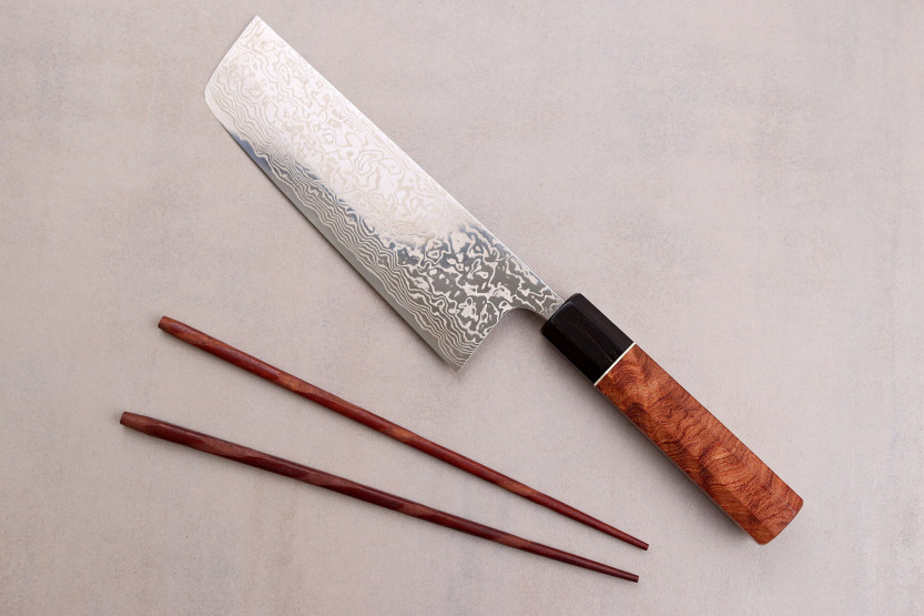 nakiri mes 16,5cm Japonais artisanaal Masashi Yamamoto SLD damas