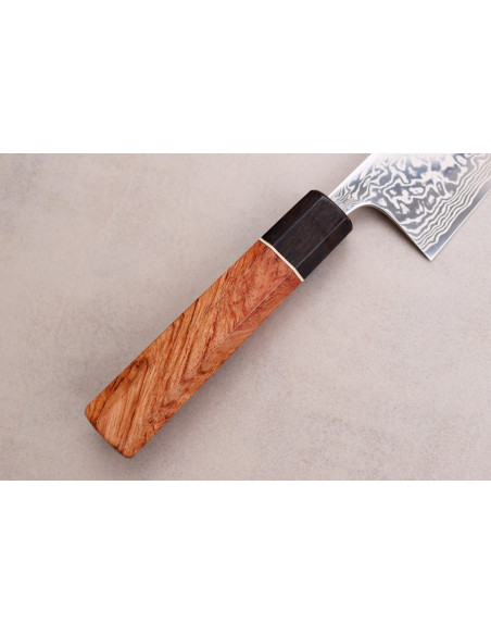Couteau ko-bunka 13,5cm Japonese artisanal Masashi Yamamoto SLD damas