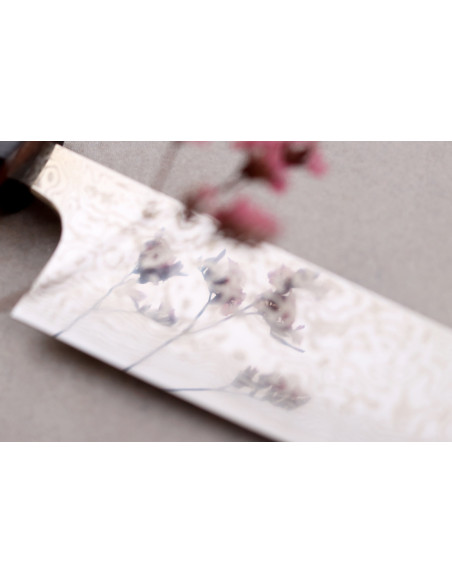 Couteau ko-bunka 13,5cm Japonese artisanal Masashi Yamamoto SLD damas