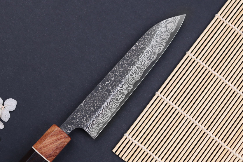 Universalmesser 15cm japanisch handgefertigt Masashi Yamamoto SLD Kuro damast