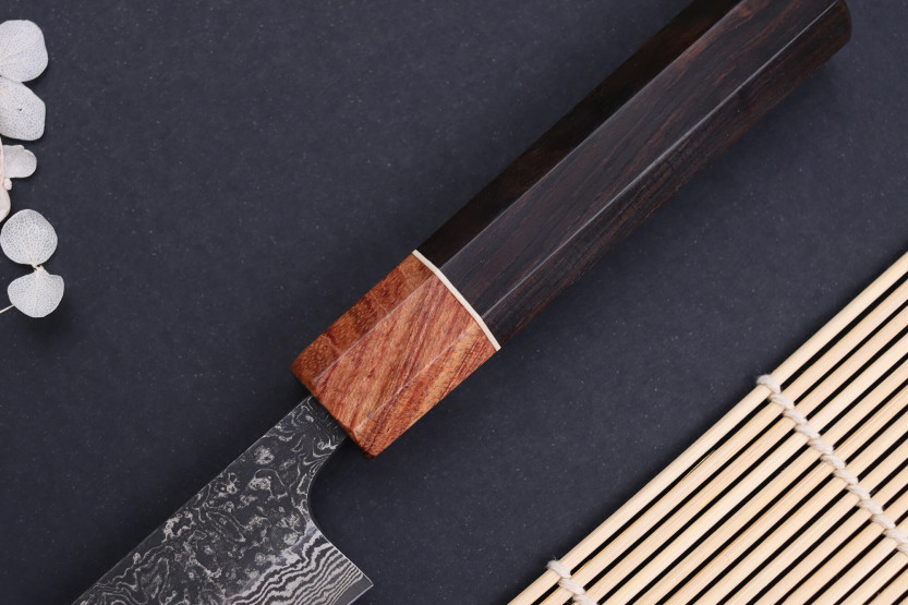 Universalmesser 15cm japanisch handgefertigt Masashi Yamamoto SLD Kuro damast