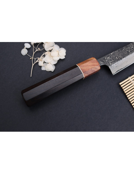 Masashi Yamamoto SLD Kuro damasco 15cm cuchillo universal japonés hecho a mano