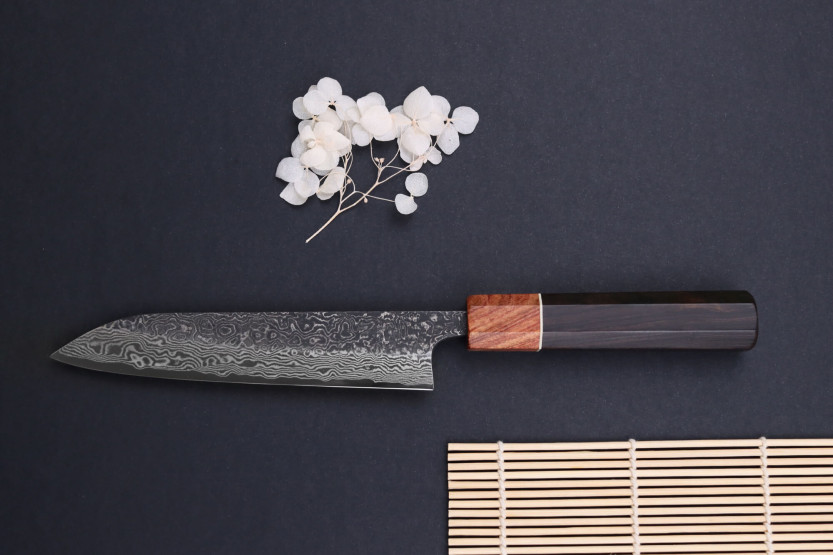 Universalmesser 15cm japanisch handgefertigt Masashi Yamamoto SLD Kuro damast