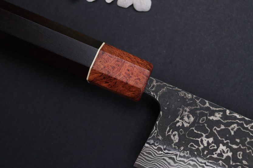 Gyuto-Messer 21cm japanisch handgefertigt Masashi Yamamoto SLD Kuro Damast