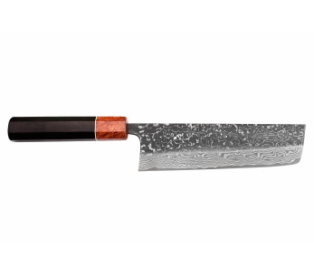 nakiri veitsi 16,5cm japonais artisanal Masashi Yamamoto SLD Kuro damas