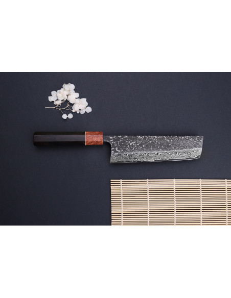nakiri kniv 16,5cm japonais artisanal Masashi Yamamoto SLD Kuro damas