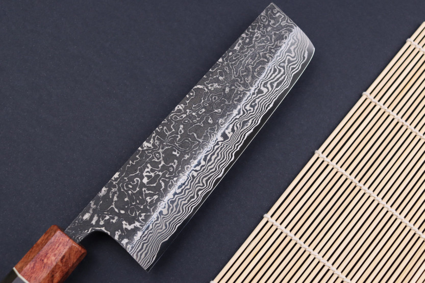nakiri mes 16,5cm japonais artisanaal Masashi Yamamoto SLD Kuro damas