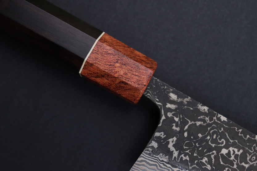 coltello nakiri 16,5cm japonais artisanal Masashi Yamamoto SLD Kuro damas