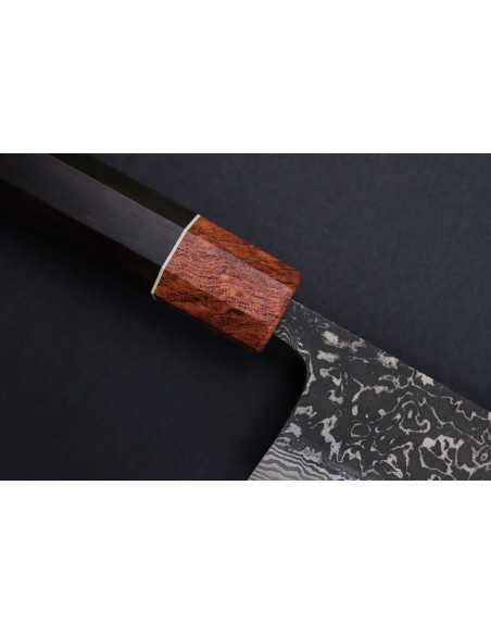 nakiri messer 16,5cm japonais artisanal Masashi Yamamoto SLD Kuro damas