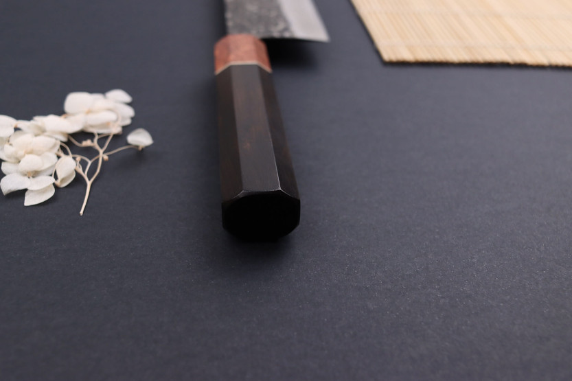 nakiri messer 16,5cm japonais artisanal Masashi Yamamoto SLD Kuro damas