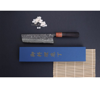 nakiri veitsi 16,5cm japonais artisanal Masashi Yamamoto SLD Kuro damas 2