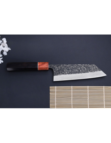Masashi Yamamoto SLD Kuro damascus 16.5cm japanilainen käsintehty bunka veitsi