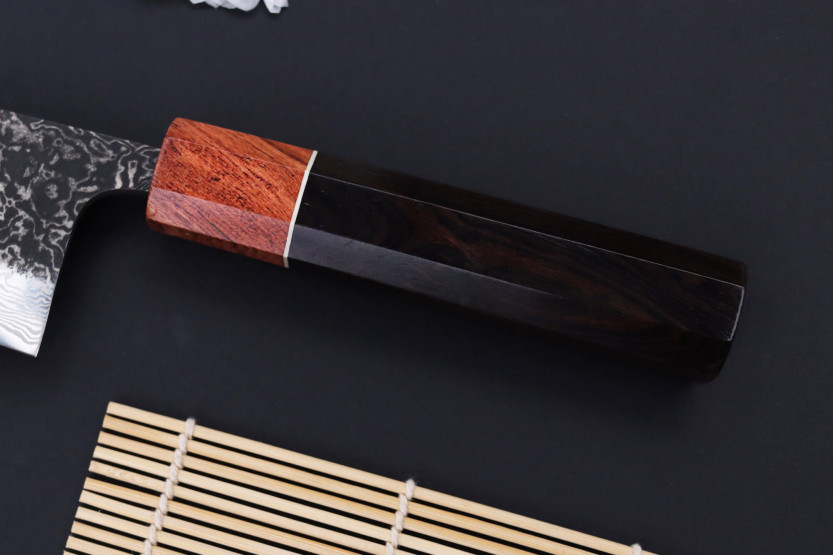 Masashi Yamamoto SLD Kuro damascus 16.5cm japanilainen käsintehty bunka veitsi