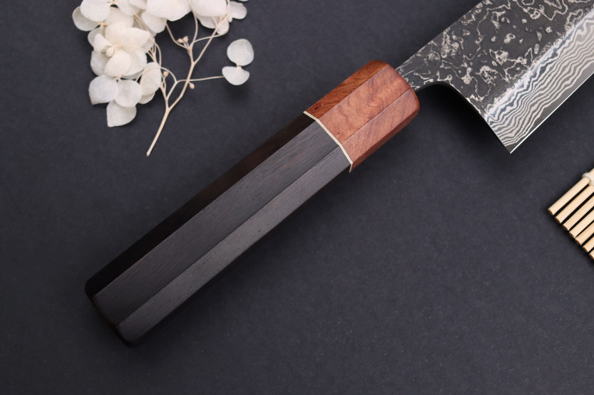 Masashi Yamamoto SLD Kuro damascus 16.5cm Japanese santoku knife