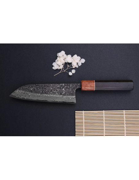 Masashi Yamamoto SLD Kuro damascus 16.5cm Japanese santoku knife