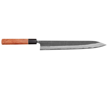 Masashi Yamamoto BS1 Preto Nashiji 27cm sujihiki faca japonesa feita à mão
