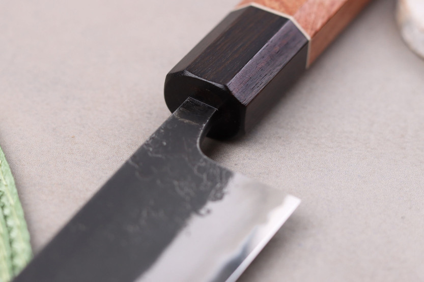 Masashi Yamamoto BS1 Black Nashiji 24cm Japanese handmade sujihiki knife