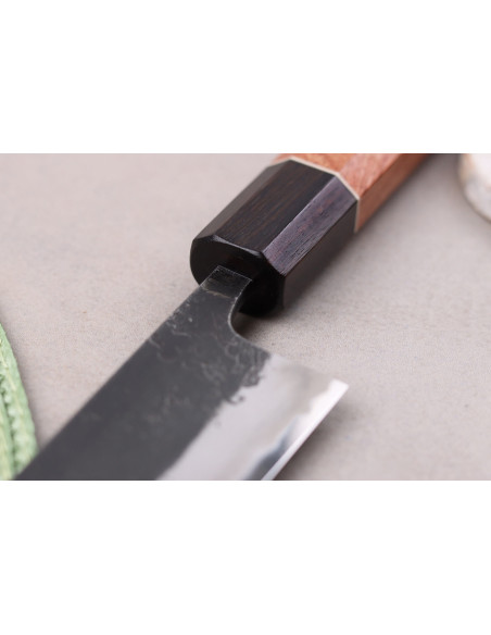 Masashi Yamamoto BS1 Negro Nashiji 24cm cuchillo japonés hecho a mano sujihiki
