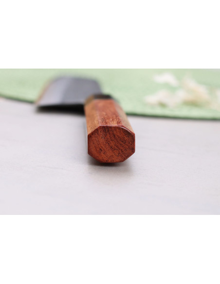 faca santoku japonesa faca santoku Masashi Yamamoto BS1 Black Nashiji 18cm feita à mão