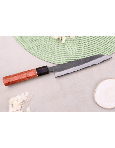 Masashi Yamamoto BS1 Black Nashiji 15cm handgjord japansk universalkniv