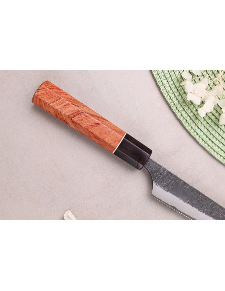 Masashi Yamamoto BS1 Black Nashiji 12 cm, coltello universale giapponese fatto a mano