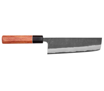 nakiri-kniv 16,5 cm japansk håndverkskniv Masashi Yamamoto BS1 Black Nashiji