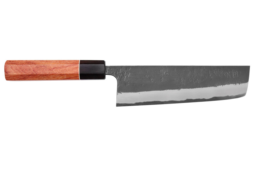 coltello nakiri 16,5cm japonais artisanal Masashi Yamamoto BS1 Black Nashiji