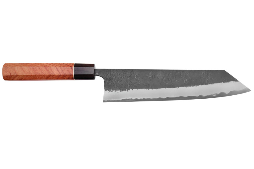 Coltello kiritsuke 24cm Giapponese artigianale Masashi Yamamoto BS1 Nero Nashiji