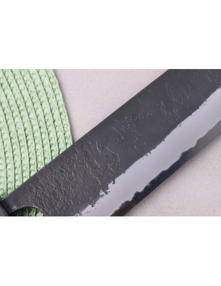 Kiritsuke-messer 24cm japanische handwerkliche Masashi Yamamoto BS1 Schwarz Nashiji