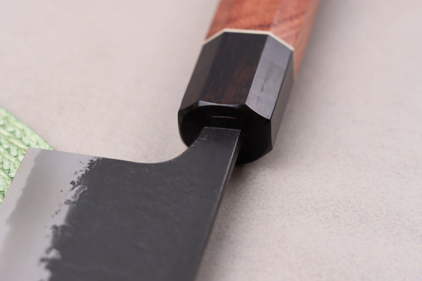 Cuchillo kiritsuke 24cm artesanal japonés Masashi Yamamoto BS1 Negro Nashiji