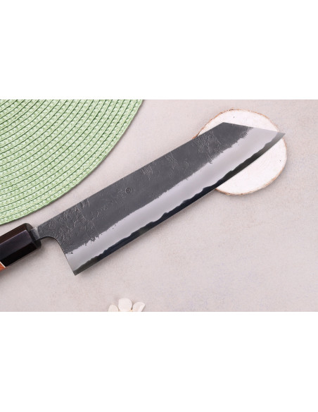 Kiritsuke-messer 21cm japanische Handwerkskunst Masashi Yamamoto BS1 Schwarz Nashiji