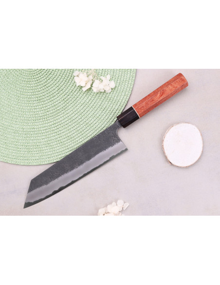 Kiritsuke knife 21cm japanese artisanal Masashi Yamamoto BS1 Black Nashiji