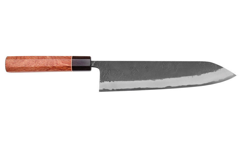 Masashi Yamamoto BS1 Musta Nashiji 24cm Japanilainen käsintehty gyuto veitsi