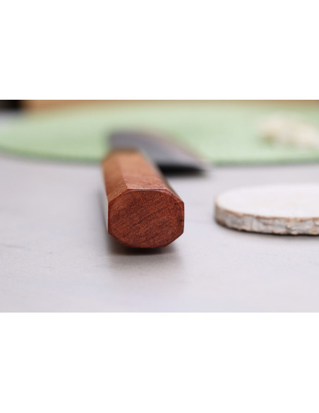 Masashi Yamamoto BS1 Musta Nashiji 24cm japanilainen käsintehty gyuto veitsi
