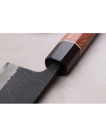 Gyuto-Messer 24cm japanisch handgefertigt Masashi Yamamoto BS1 Black Nashiji