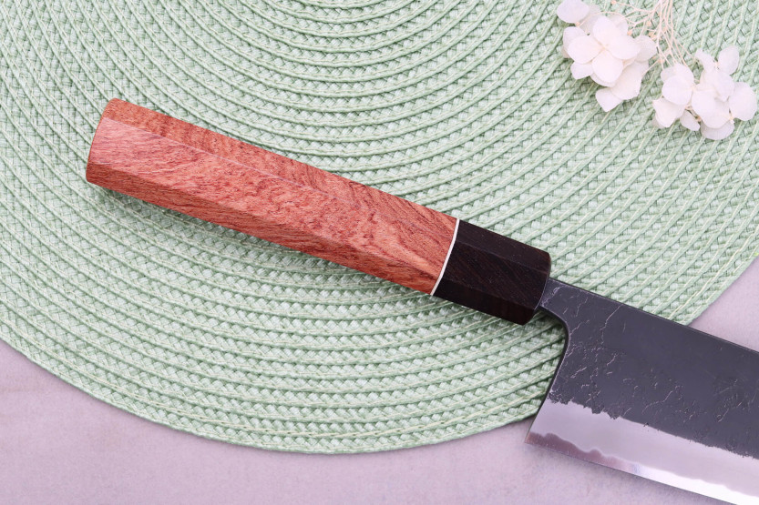 Masashi Yamamoto BS1 Black Nashiji 24cm Japanese handmade gyuto knife
