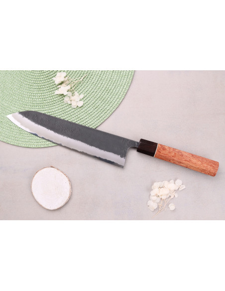 Masashi Yamamoto BS1 Black Nashiji 24 cm coltello giapponese gyuto fatto a mano