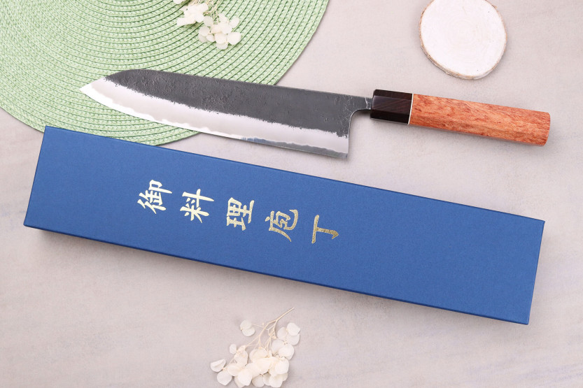 Masashi Yamamoto BS1 Black Nashiji 24cm Japans handgemaakt gyutomes