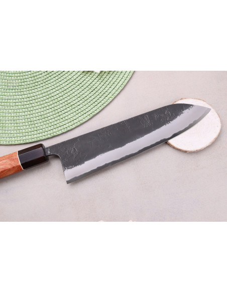 Masashi Yamamoto BS1 Musta Nashiji 21cm Japanilainen käsintehty gyuto veitsi