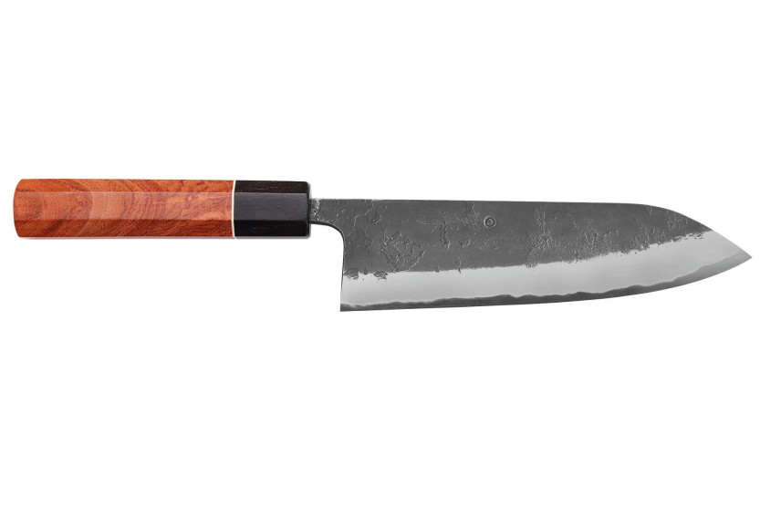 Masashi Yamamoto BS1 Black Nashiji 18cm Japanese handmade gyuto knife